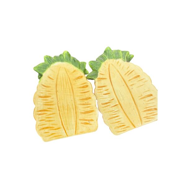 🍍 Vintage Pineapple Salt & Pepper Shaker Set Ceramic Tropical Kitchen Decor - Picture 6 of 6